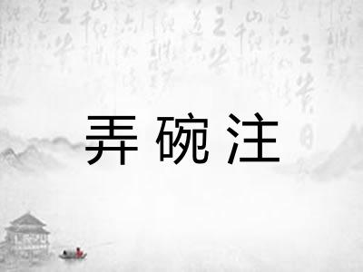 弄碗注