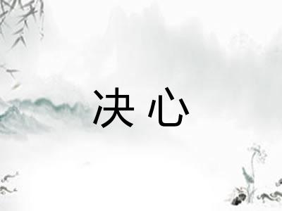 决心