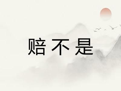 赔不是