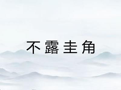 不露圭角