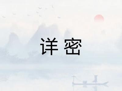 详密