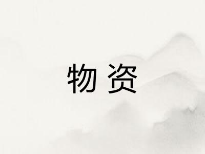 物资