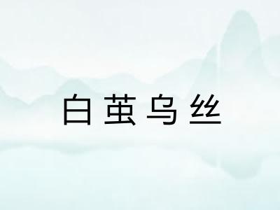 白茧乌丝