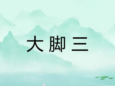 大脚三