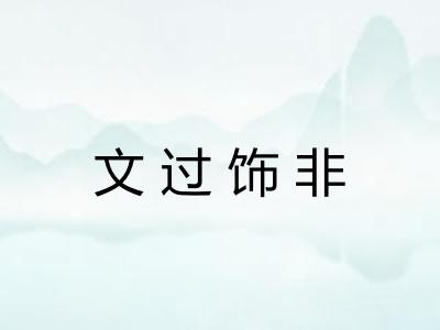 文过饰非