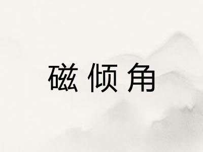 磁倾角