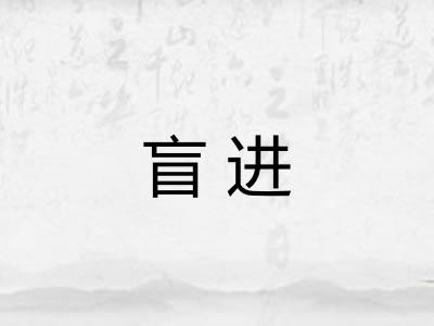 盲进