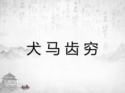 犬马齿穷