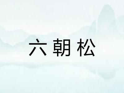 六朝松