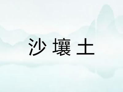 沙壤土