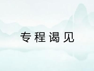 专程谒见