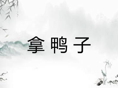 拿鸭子