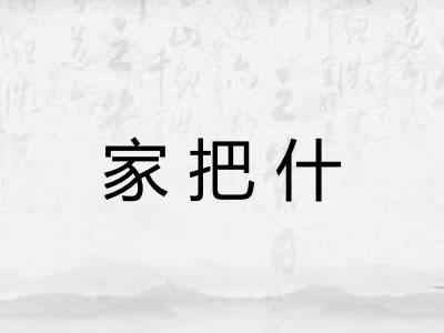 家把什