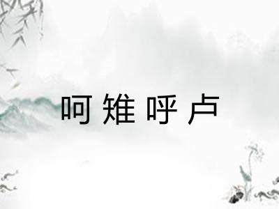 呵雉呼卢