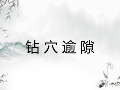 钻穴逾隙