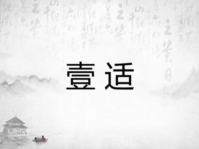 壹适
