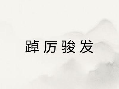 踔厉骏发