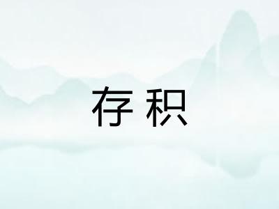 存积