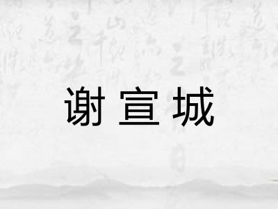 谢宣城