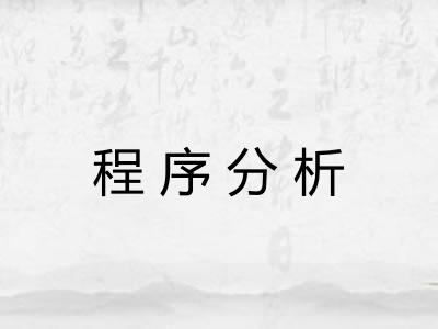 程序分析