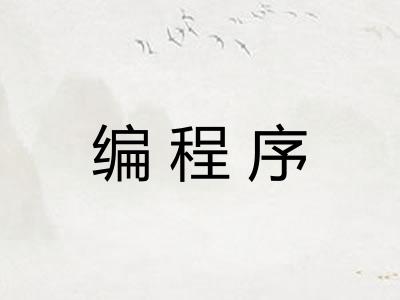 编程序