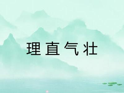 理直气壮