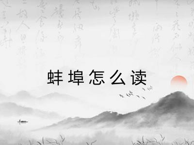 蚌埠怎么读
