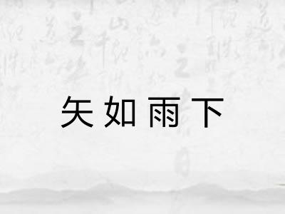 矢如雨下