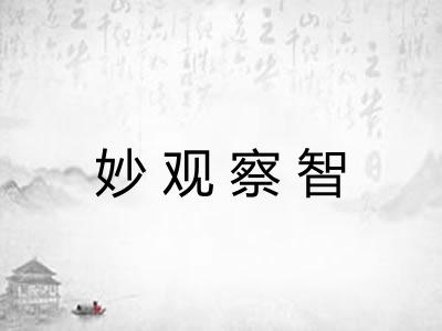 妙观察智