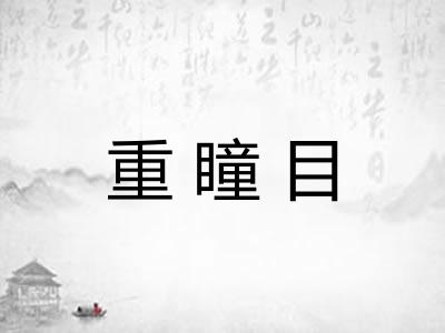 重瞳目