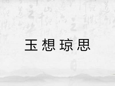 玉想琼思