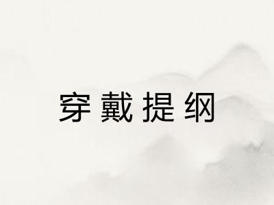 穿戴提纲
