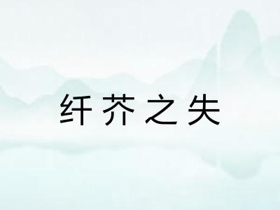 纤芥之失