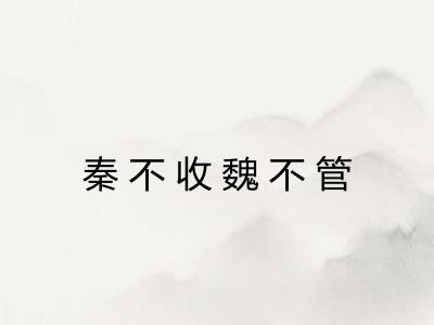 秦不收魏不管