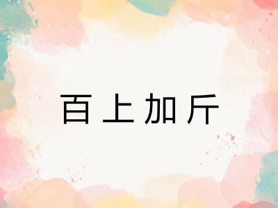 百上加斤