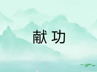 献功