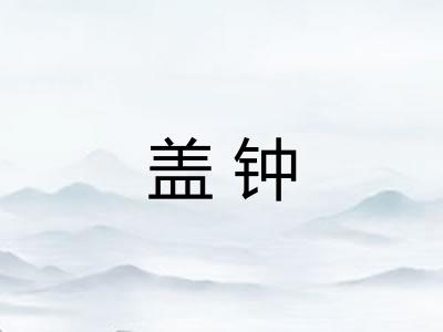 盖钟