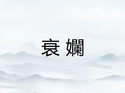 衰孄