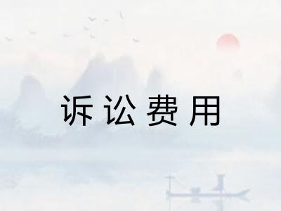 诉讼费用