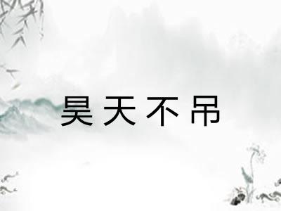 昊天不吊
