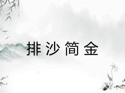 排沙简金