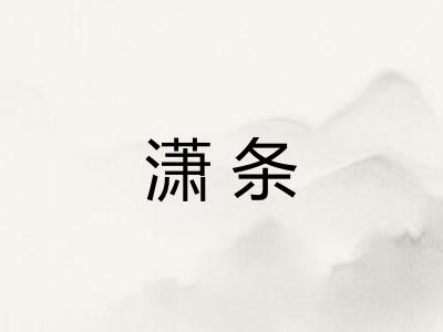 潇条
