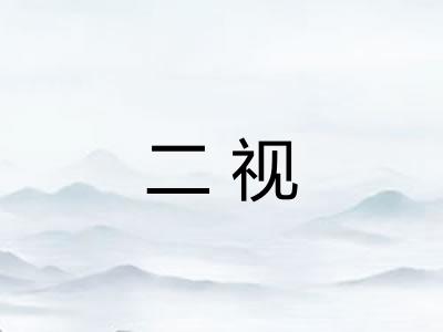 二视