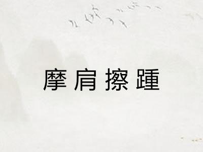 摩肩擦踵