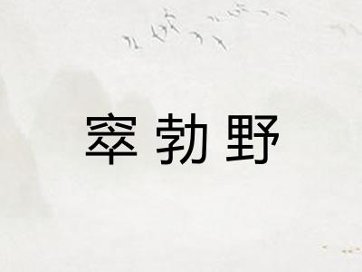窣勃野
