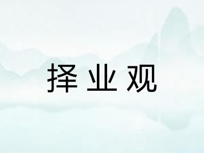择业观