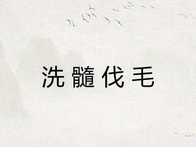 洗髓伐毛