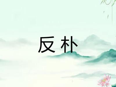 反朴