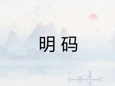 明码