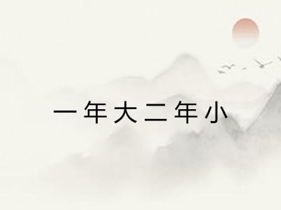 一年大二年小